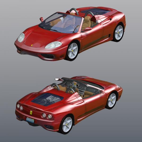 Ferrari 360 Spider 2000 (for Poser)