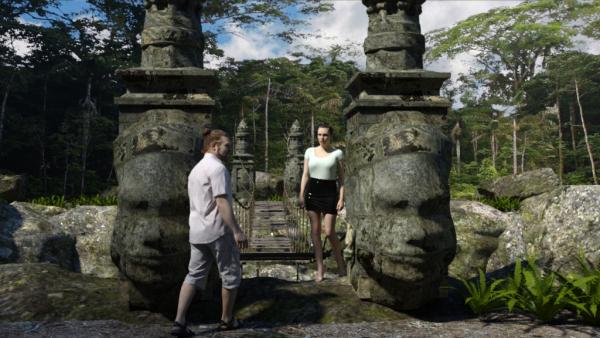 Ancient Rainforest Rope Bridge