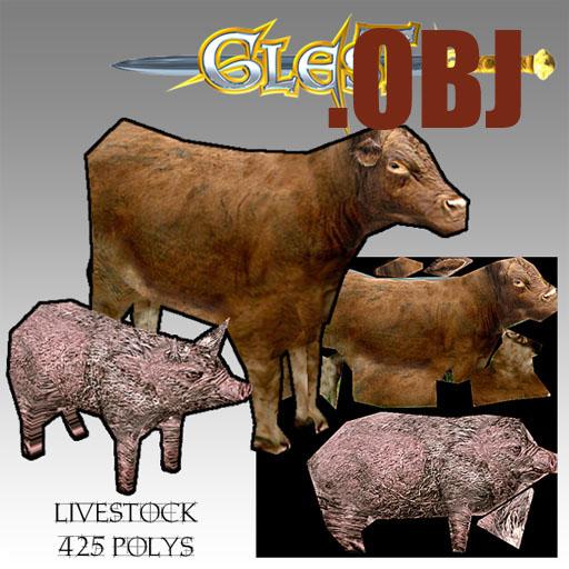 Livestock: Low poly RTS game models