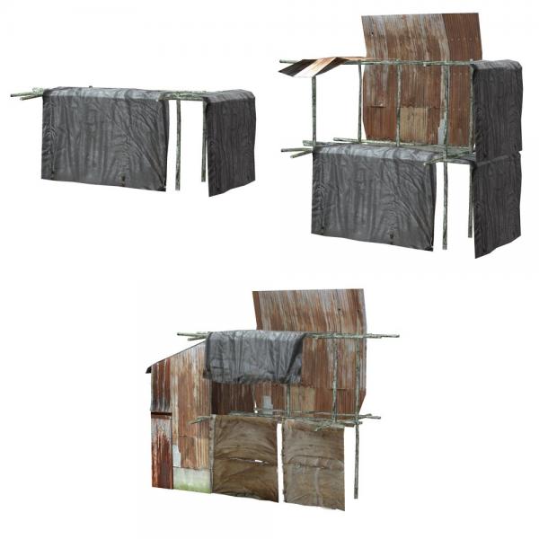 Shanty Town Buildings 1: Set 5 (for Poser)