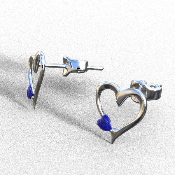 My Heart Stud Earrings - DAZ Studio