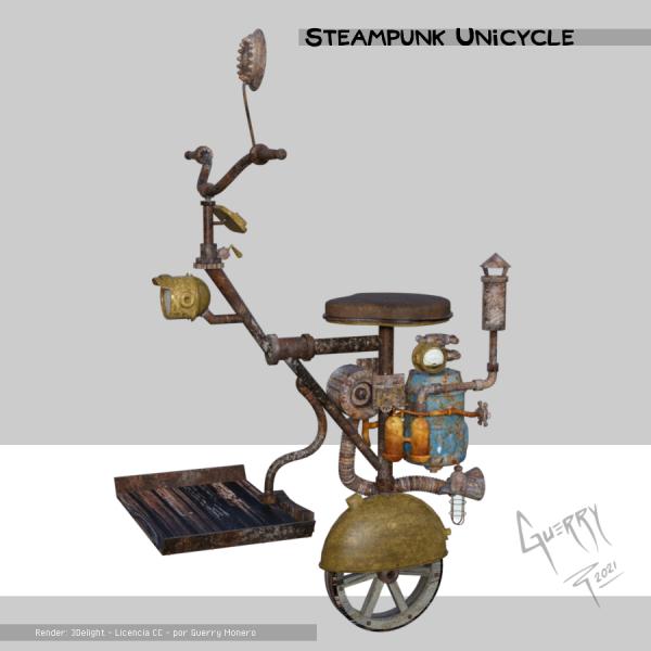 Steampunk unicycle