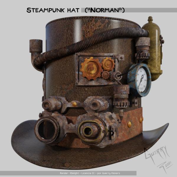 Steampunk hat &amp; goggles Norman