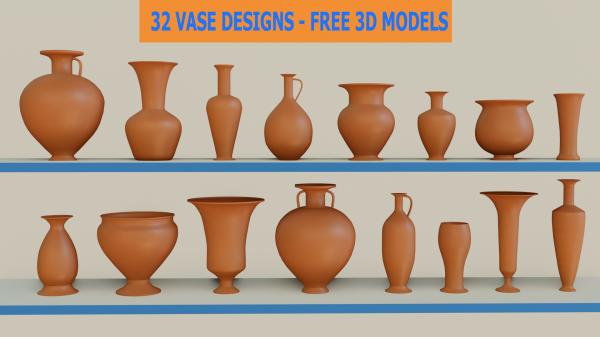 Low Polygon Vase Designs Collection