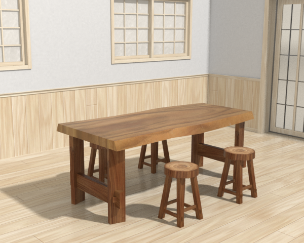 Natural Wooden Table Set