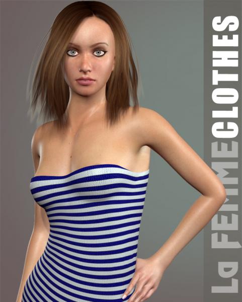 Striped dress for La Femme