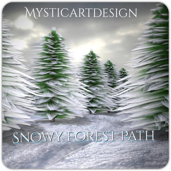 Snowy Forest Path