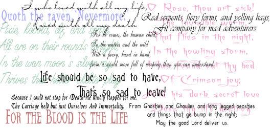 Creepy Quotes PSP Brushes 03