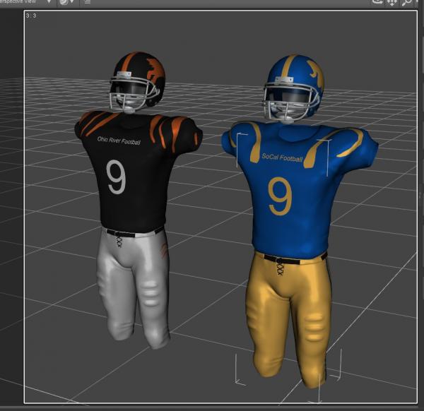 Texture Uniforms Daz Genesis 1 Football Uniform