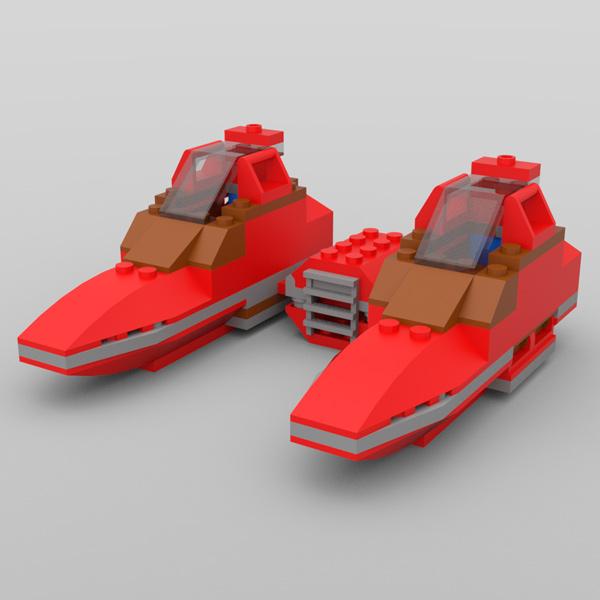 Brick Twin Pod Cloud Car (for DAZ Studio)