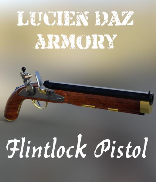 Flintlock Pistol for DAZ Studio + OBJ