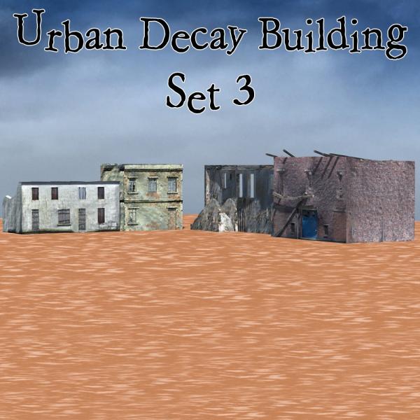 Urban Decay: Buildings Set 3 (for Poser)