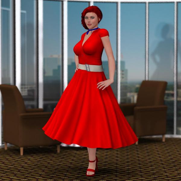 V and C Dress (V4) (for Poser)