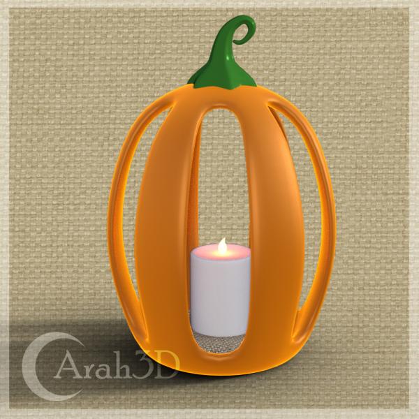 Arah3D Pumpkin Candle