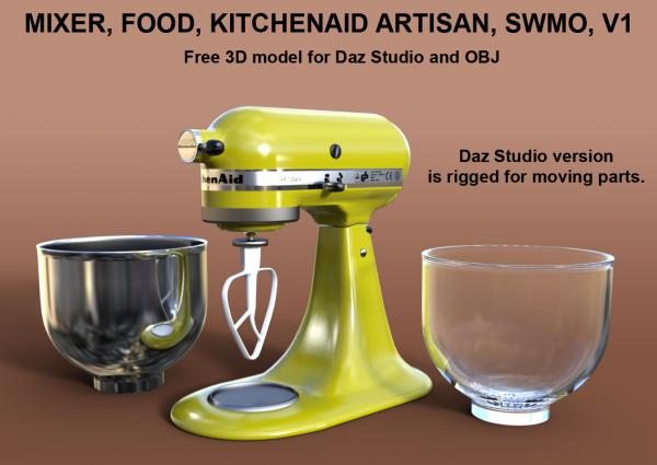 Mixer, Food, KitchenAid Artisan, Swmo, V1