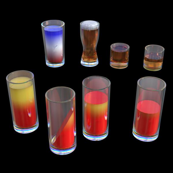 SY Free Drinking Glasses Iray