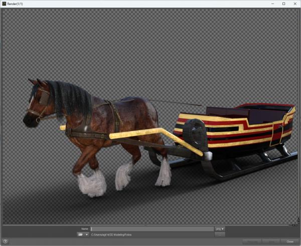 Simple Horse Drawn Sleigh 02