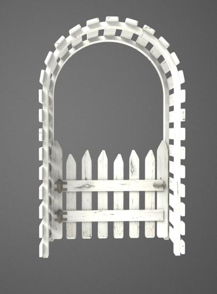 Archway with Picket Gate