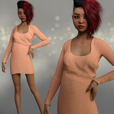 Fashion Knitdress Dress With Shoes for G8F