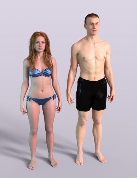 Natural Standing Pose for Genesis 3, 8 and 9