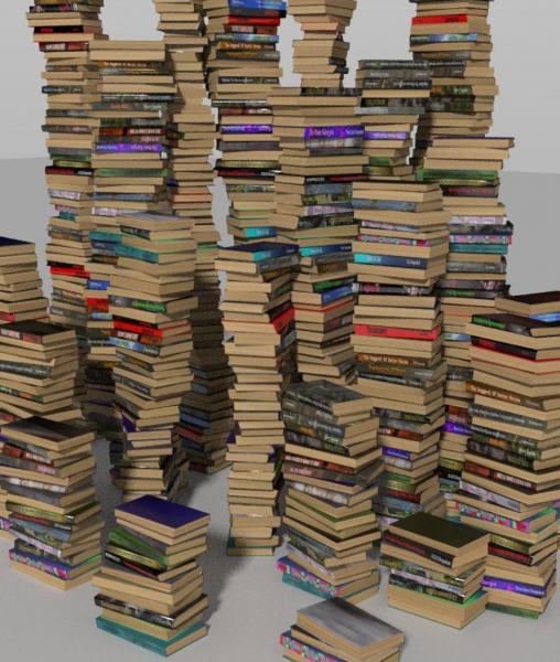 Multi-figure bookstacks for Poser