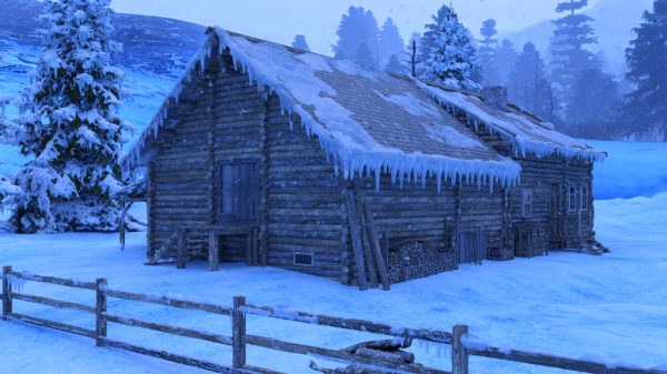 Winter Cabin for DAZ