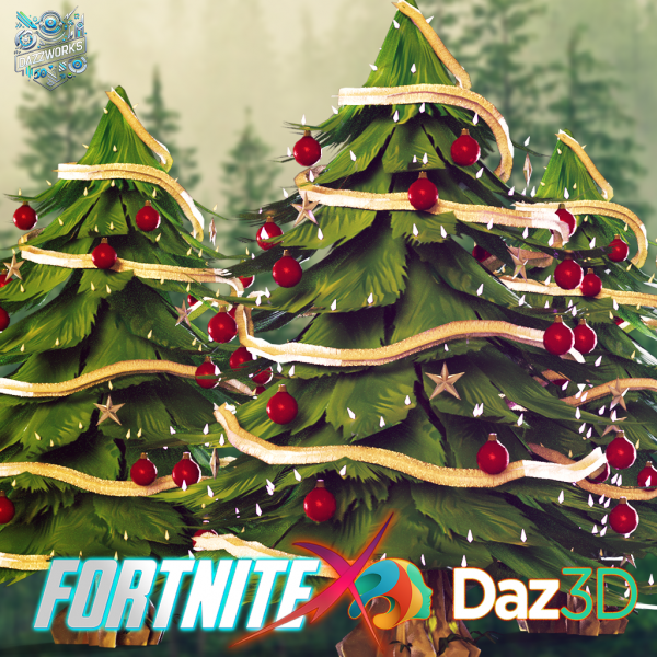 Fortnite Christmas Tree Prop for DAZ Studio