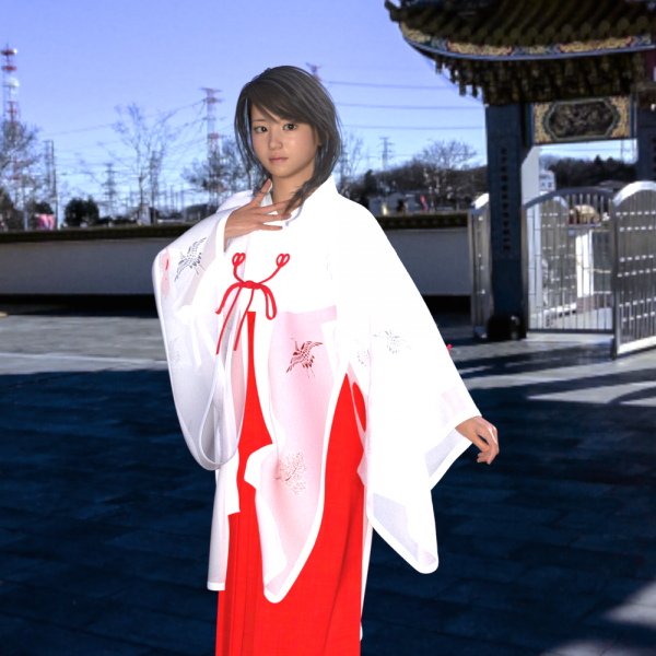 Japanese Shrine maiden costume for G9 Feminine