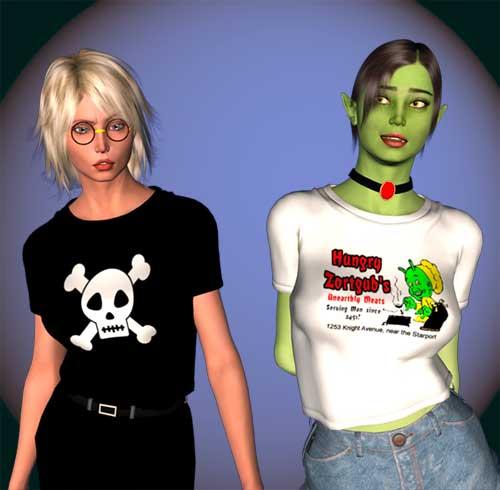 T-shirt textures for Vicky 2