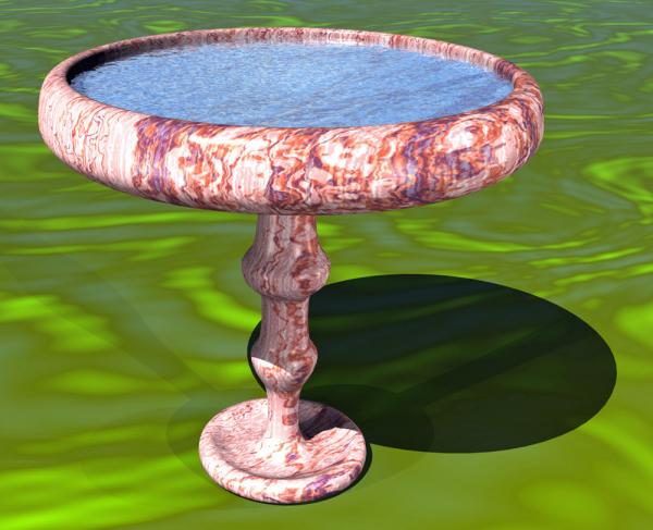 Classic Marble Birdbath