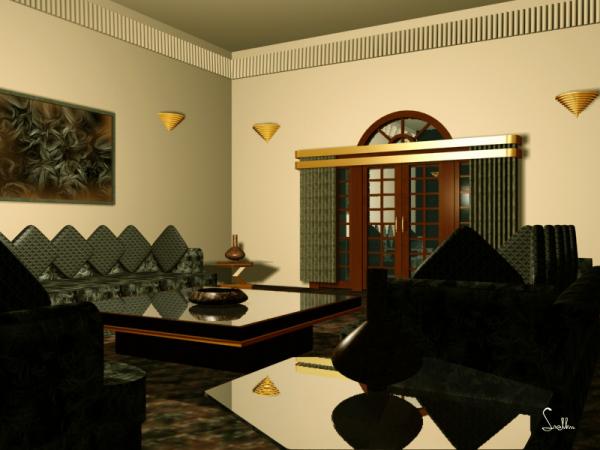 living room 3ds max