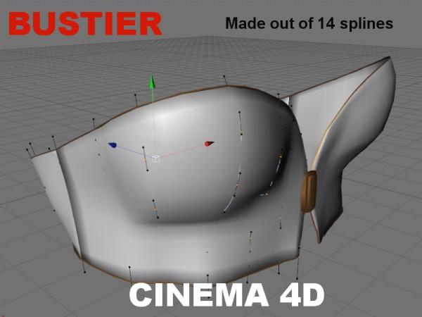 Bustier - splines with C4D