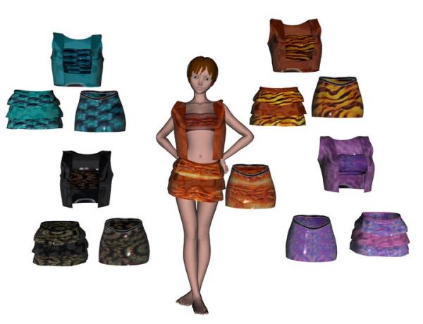 A3 5 complete outfit textures for L33T clothes