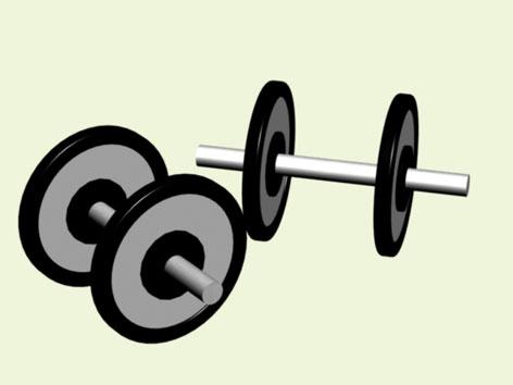 Dumbbell 3d max, 3DS, OBJ, FBX