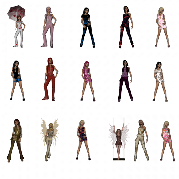 Fairy&#039;s and lady&#039;s png files, 16 pieces