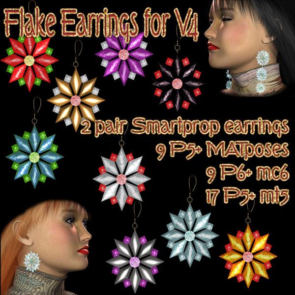 Flakes Earrings for V4