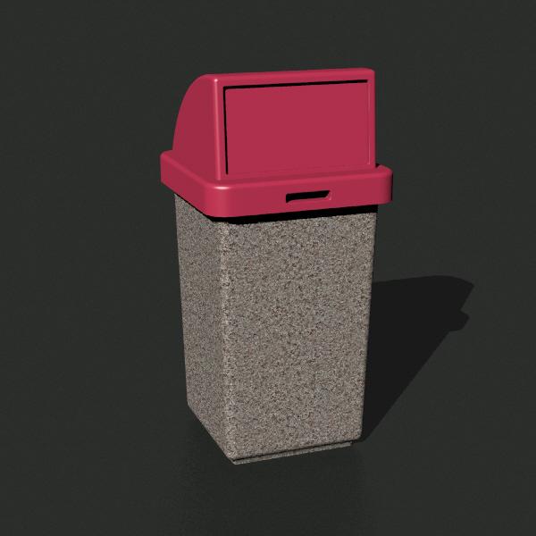 Trash Bin  - obj, 3ds, lwo, dxf