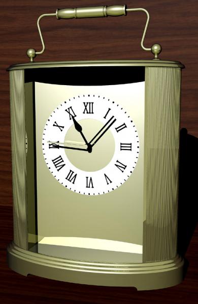 Mantle or Desk Clock (OBJ,LWO,3DS,DXF)