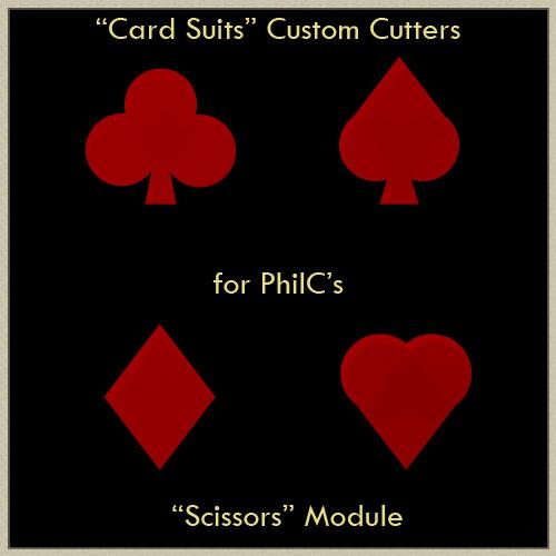 Card Suits Custom Cutters for PhilC's Scissors