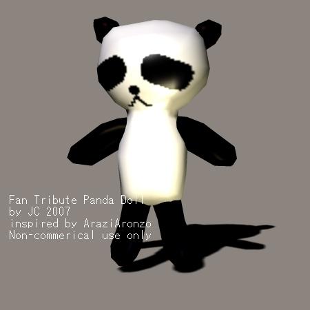 Panda hand-sewn style soft toy