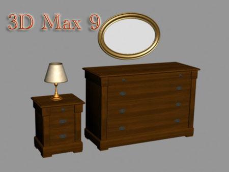 Bed_Room Forniture for 3D Max 9, 3DS