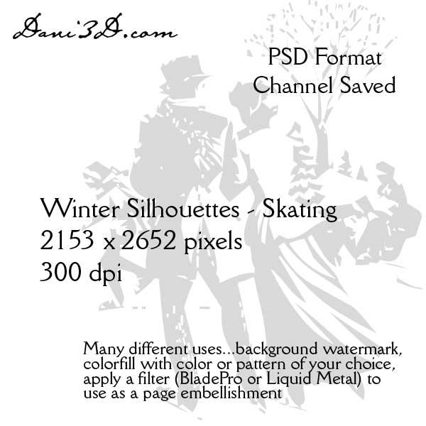 Winter Silhouettes - Skating