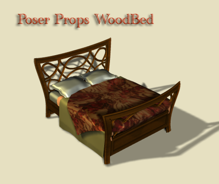  WoodBed  for Poser Poser ShareCG