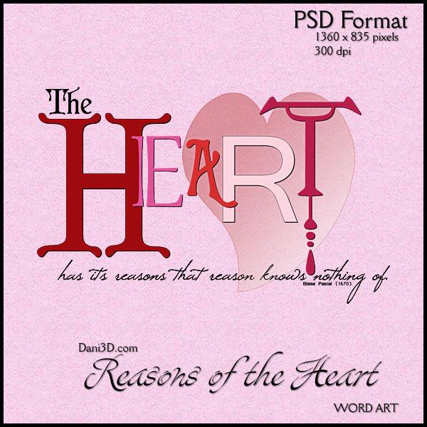 Reasons of the Heart - Word Art