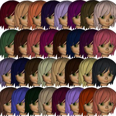 32 CD hair textures for sadie