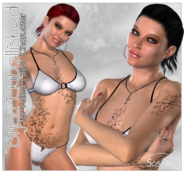 Bijou Embellished 2nd Skins - Tattoos for V4