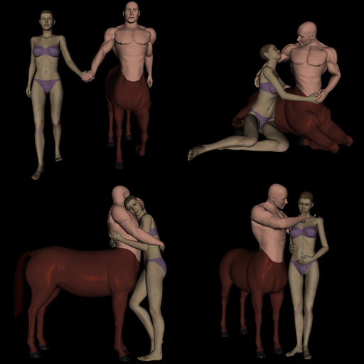 DAZ Centaur and V4 poses