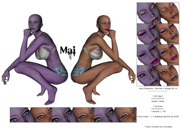 Mai - Morph + Texture for V4