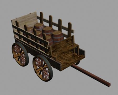 Cart for the Barn for 3d Max, 3DS and Obj