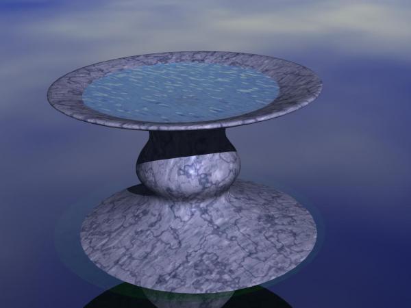 Marble Birdbath